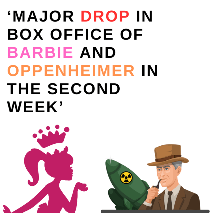 Major Drop in box office of Barbie and Oppenheimer in the second week